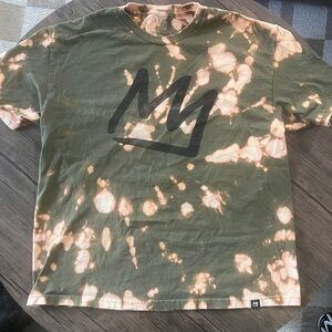 Mammoth Mountain Army Green Tie Dye T-Shirt